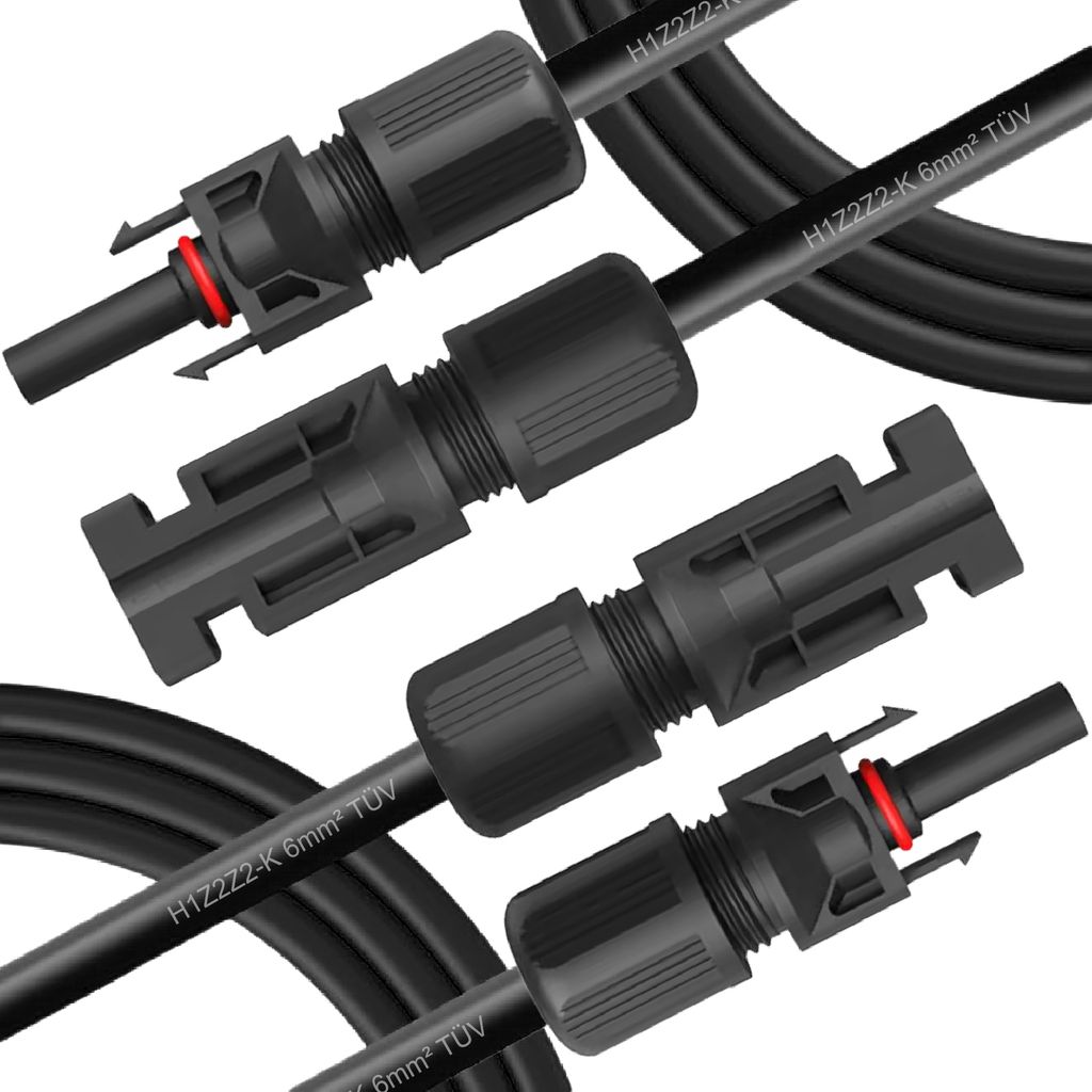 Solarkabel Verlängerungskabel für Solarmodule Solar Stecker 1500V 4 /6 mm² KabelSteuersatz:19%;Kabellänge:2x 7M 6mm²