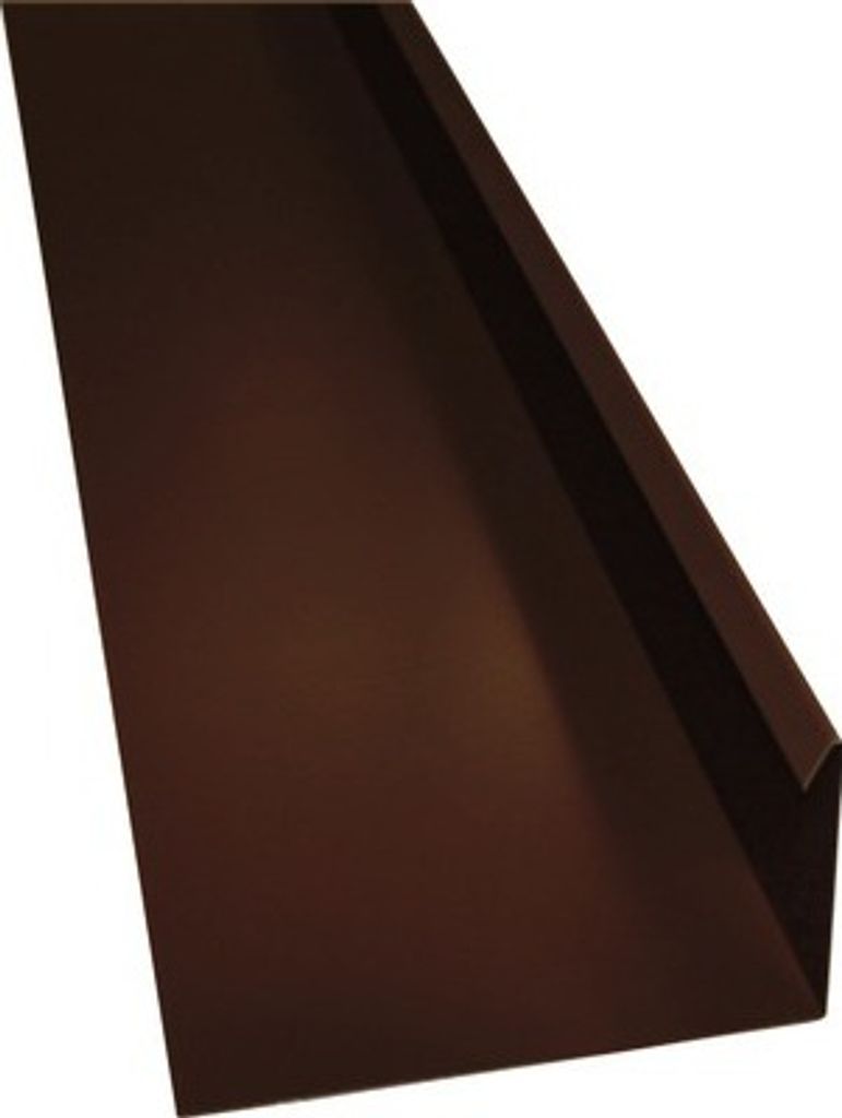 PRECIT Winkelblech mit Wasserfalz Schokoladenbraun RAL 8017 2000 mm x 80 mm x 155 mm