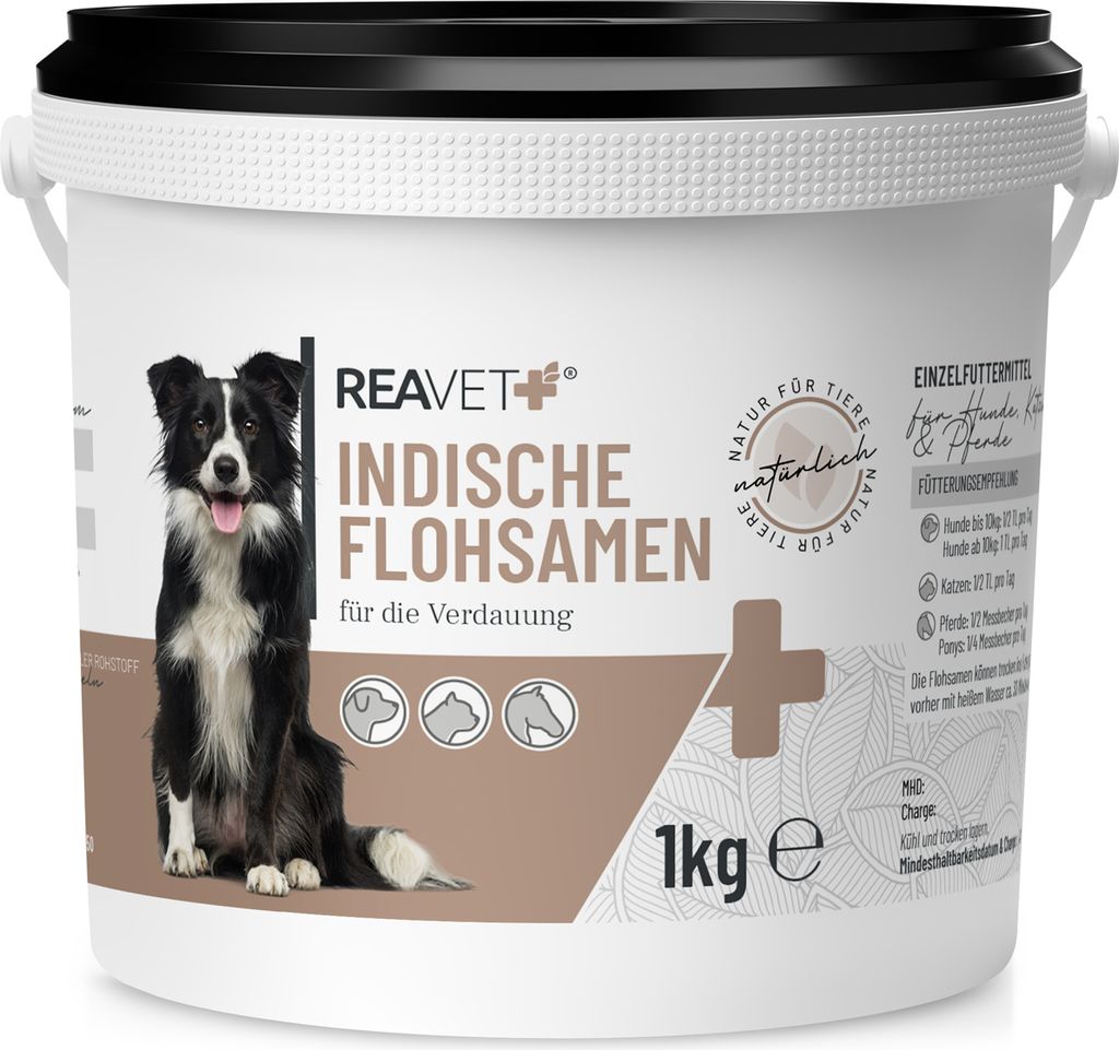 REAVET Indyjskie nasiona psyllium dla koni, psów i kotów Zdjęcie produktu 