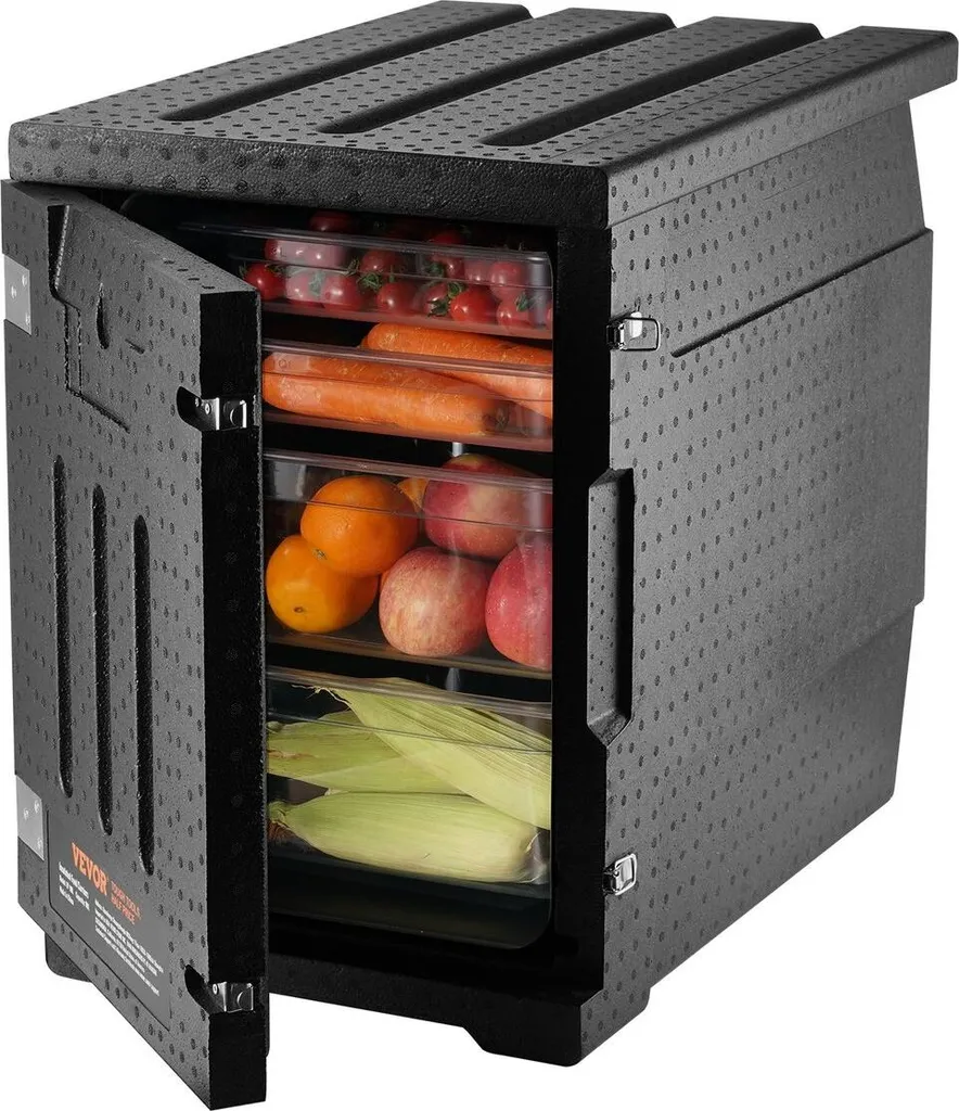 Boîte chauffante restauration 82L pour le transport de repas GN 1/1