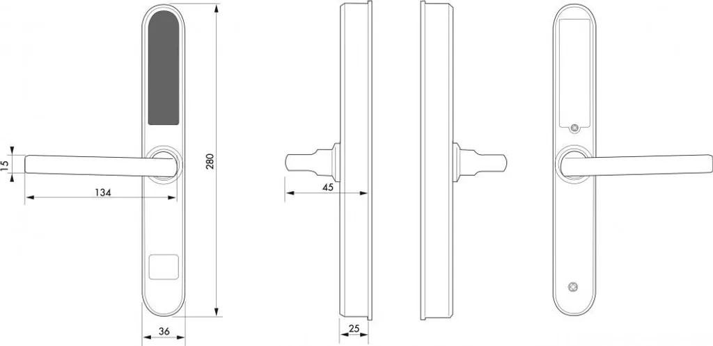 Solution accès connecté pour hôtel Intelock Room doré porte intérieure - 3