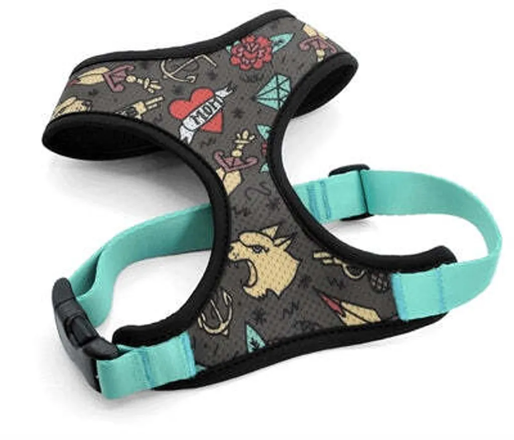 Pettorina Ecologica Cane Morso Ink Tank Verde | Mesh Traspirante PET