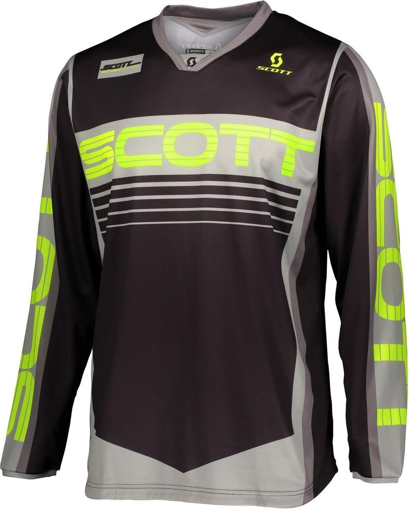 Scott Herren Jersey 350 Race , Grau Gelb, M