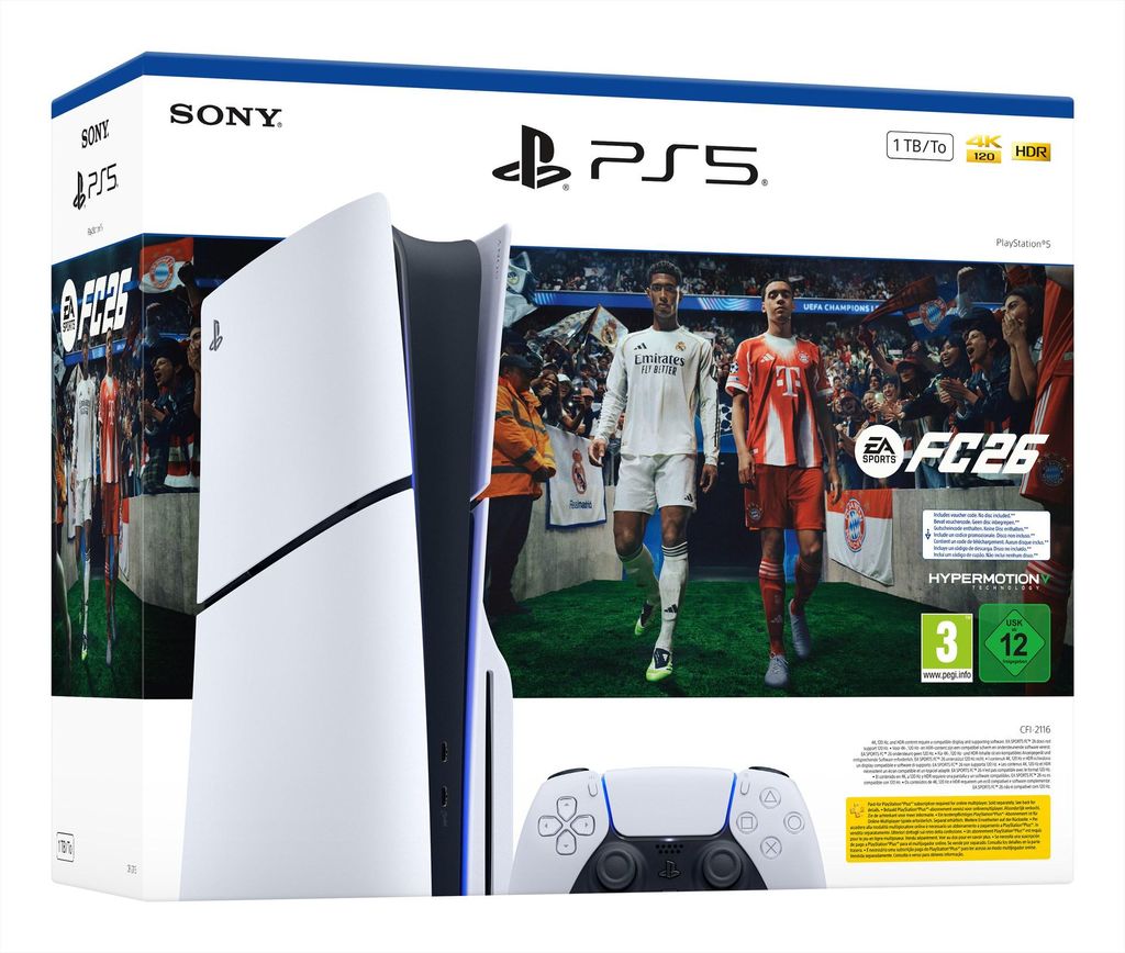 Sony PlayStation 5 + EA Sports FC 26 Bundle 1 TB WLAN Produktbild 