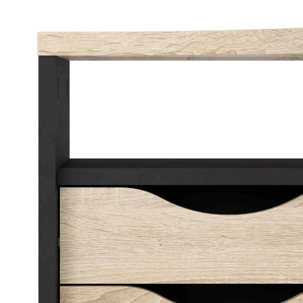 Bureau gain de place noir et chêne - Solution bureau petit espace - 14