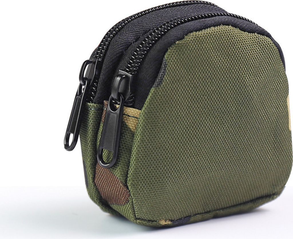 INF Canvas Bluetooth Kopfhörerhülle - Kompakte Camouflage-Tasche Grün