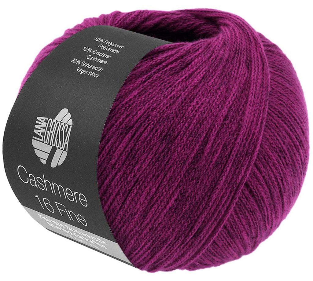 Lana Grossa - Cashmere 16 Fine 0059 dunkelfuchsia Produktbild 