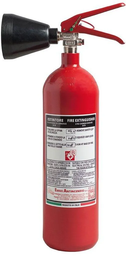 Extincteur à CO2 2kg pour feux de liquides inflammables et classe B
