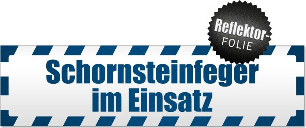 Schornsteinfeger Einsatz gestreift Magnetschild Schild magnetisch