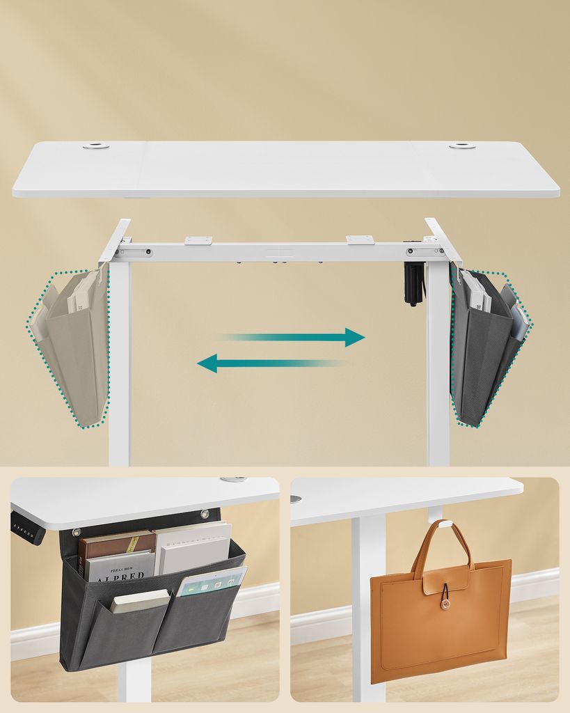 SONGMICS Výškově nastavitelný stůl elektrický 110 cm 4 Obrázek produktu 5