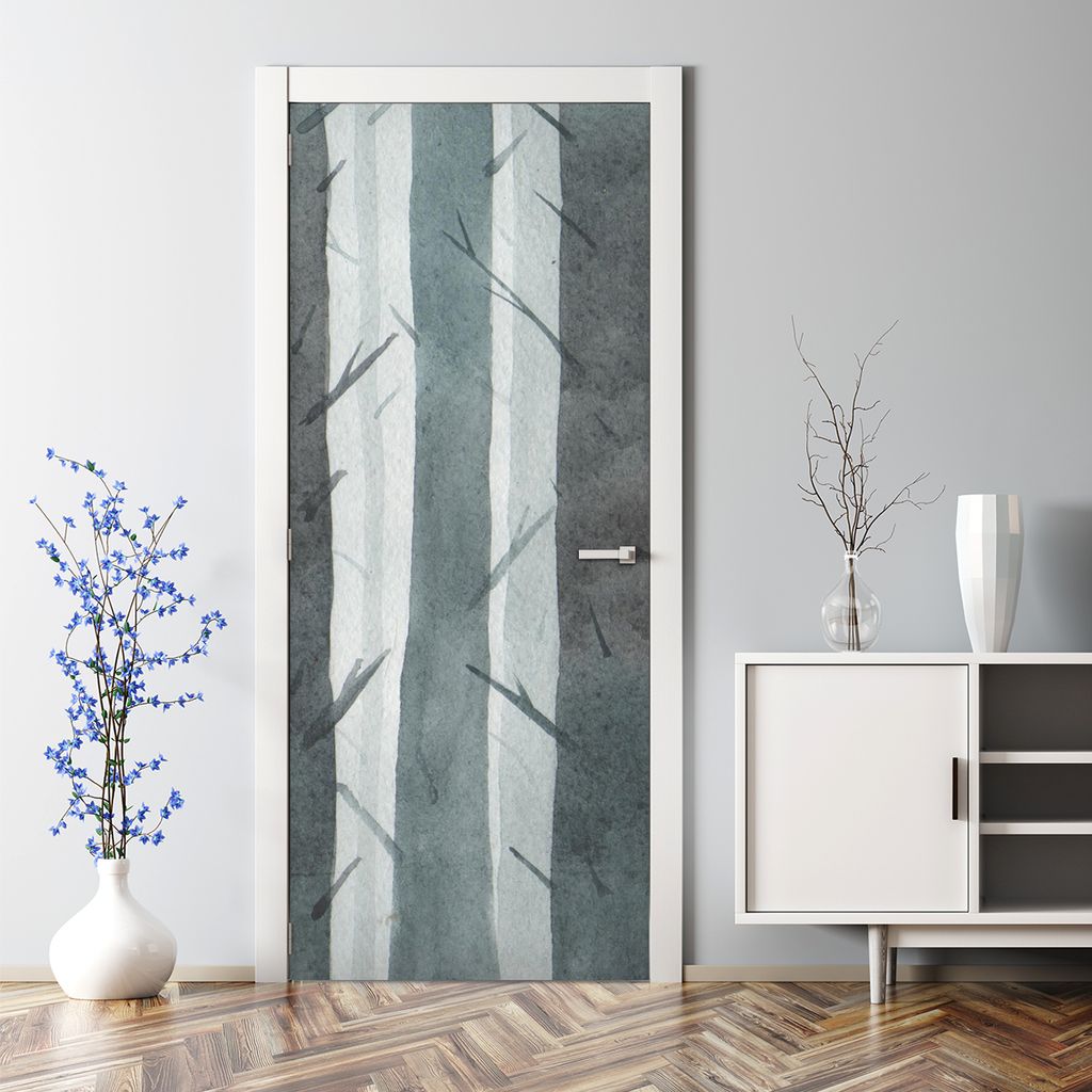 Dekorative Türaufkleber selbstklebend Klebefolie Türtapete Frühlingslandschaft 70 x 200 cm