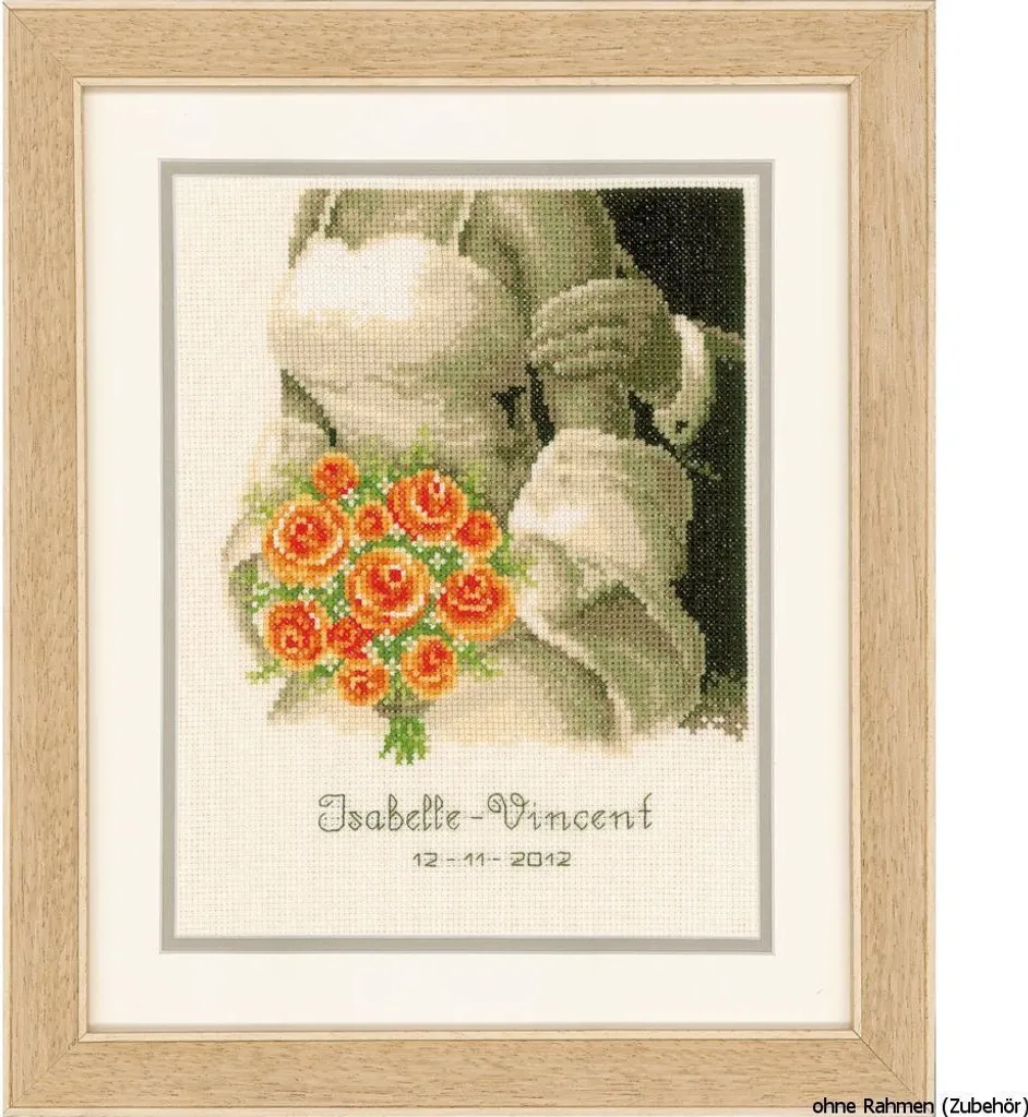 Projet créatif DIY : Kit point de croix Bouquet de mariée pour cadeau