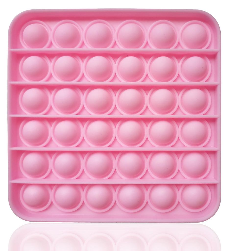 Fidget Toy Push Pop Bubble - Anti Stress Spielzeug - Viereck Rosa