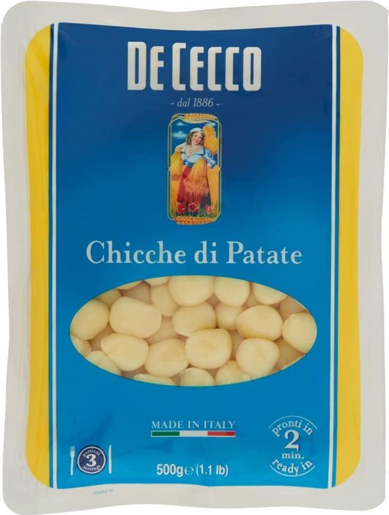 10x Pasta De Cecco 100% Italienisch Chicche di patate Nudeln 500g Kartoffelpaste + Itlaian Gourmet polpa 400g