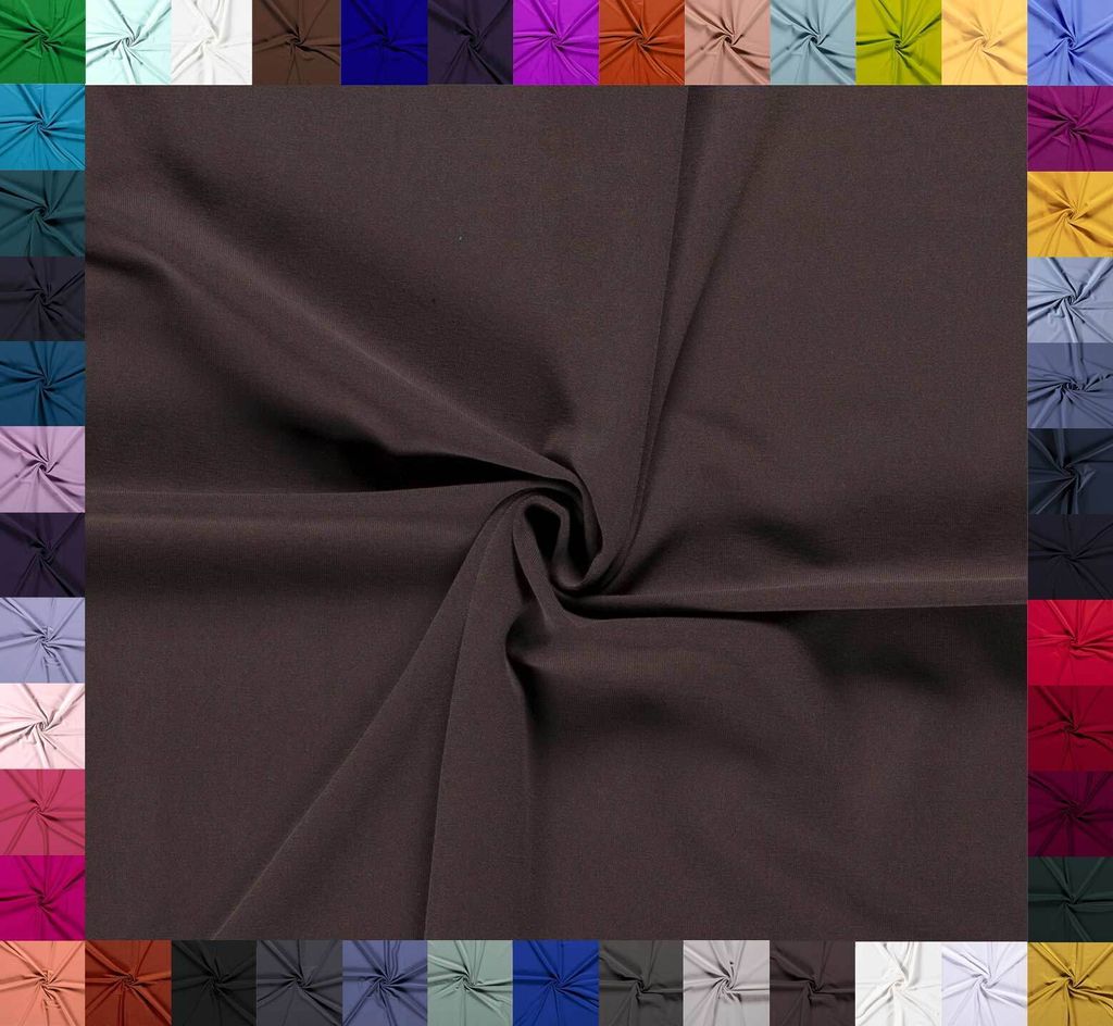 0,5m Baumwolljersey uni 8% Elasthan Baumwollstoff elastisch Jersey Stoff