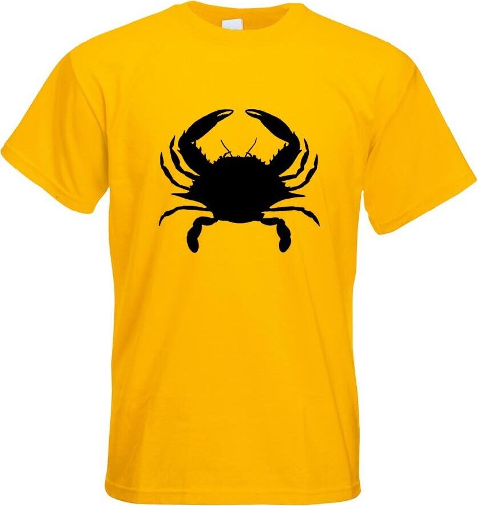 Kiwistar - T-Shirt - gelb - Krebs Cancer Motiv Bedruckt Funshirt Design Print - mit Motiv Bedruckt - Funshirt Design - Sport - Freizeit - Herren - S