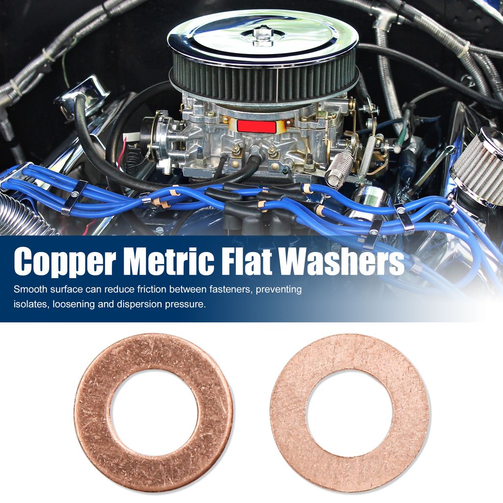10stk Unterlegscheiben 10mm Inner Dmr Kupfer eben Siegel Dichtung Ring für Auto