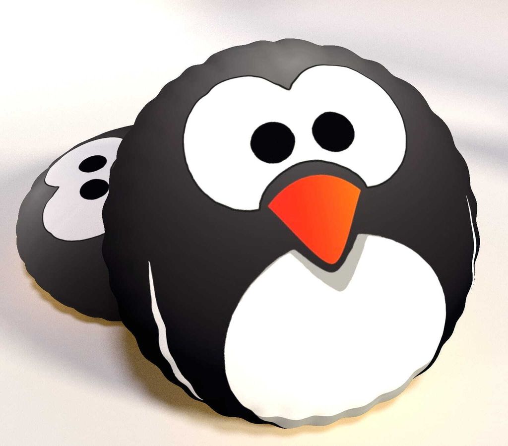 Dekokissen für Kinder, Kuscheltier Pinguin