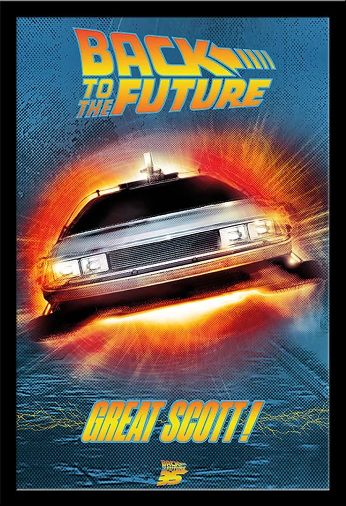Poster Great Scott Back To The Future cadre MDF noir Shinsuke® robuste