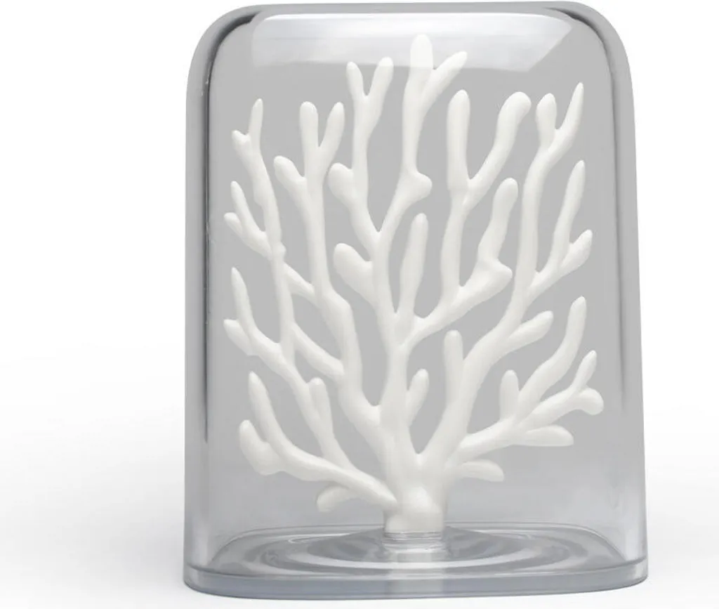 Porta Cotton Fioc QUALY Bianco Corallo: Contenitore Design per Bagno