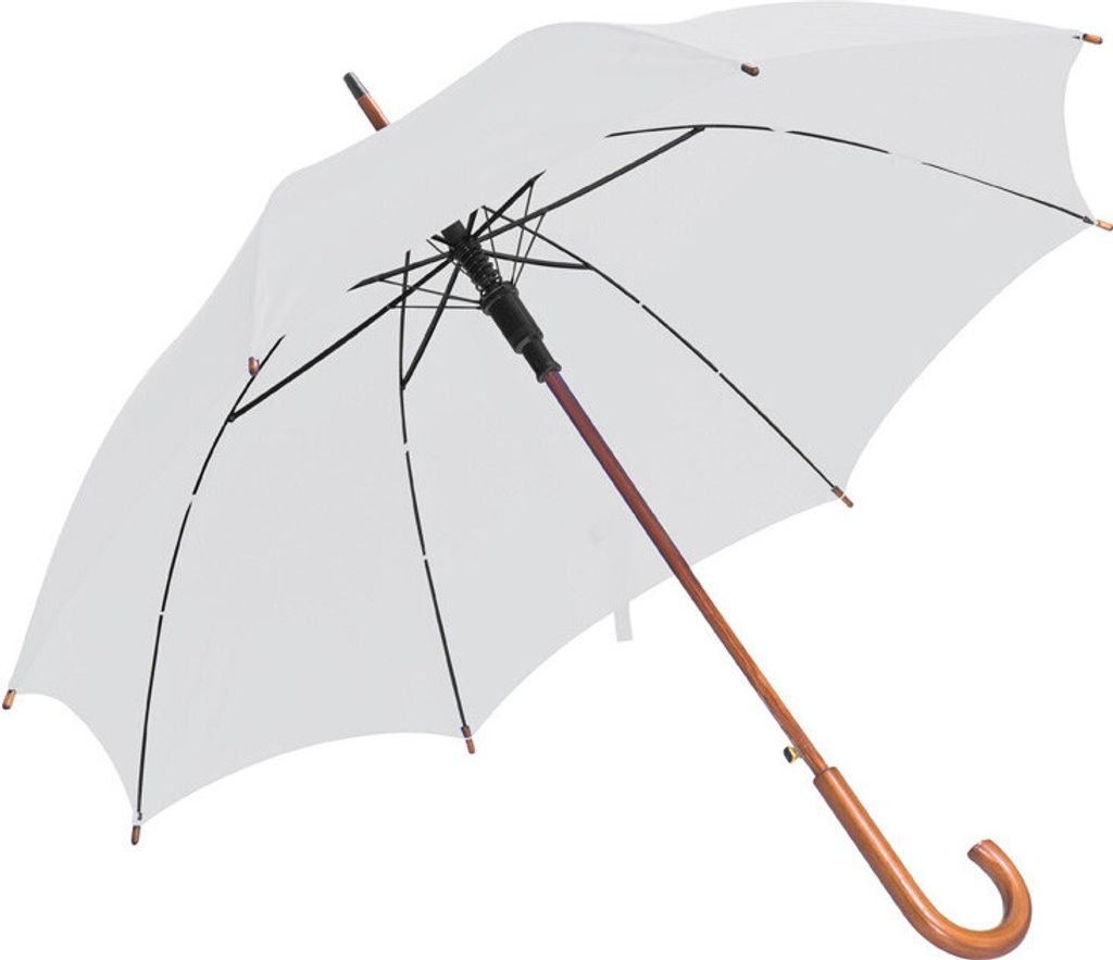 Automatik-Regenschirm / Farbe: weiß Produktbild 
