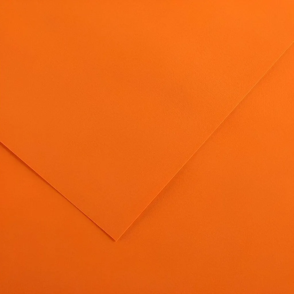 Canson Vivaldi A4 Orange 185g Papier Coloré Lisse Paquet de 10 Feuilles