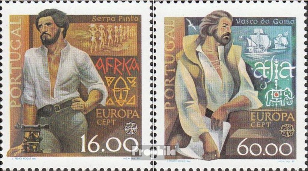 Briefmarken Portugal 1980 Mi 1488y-1489x (kompl.Ausg.) FDC Bedeutende Persönlichkeiten