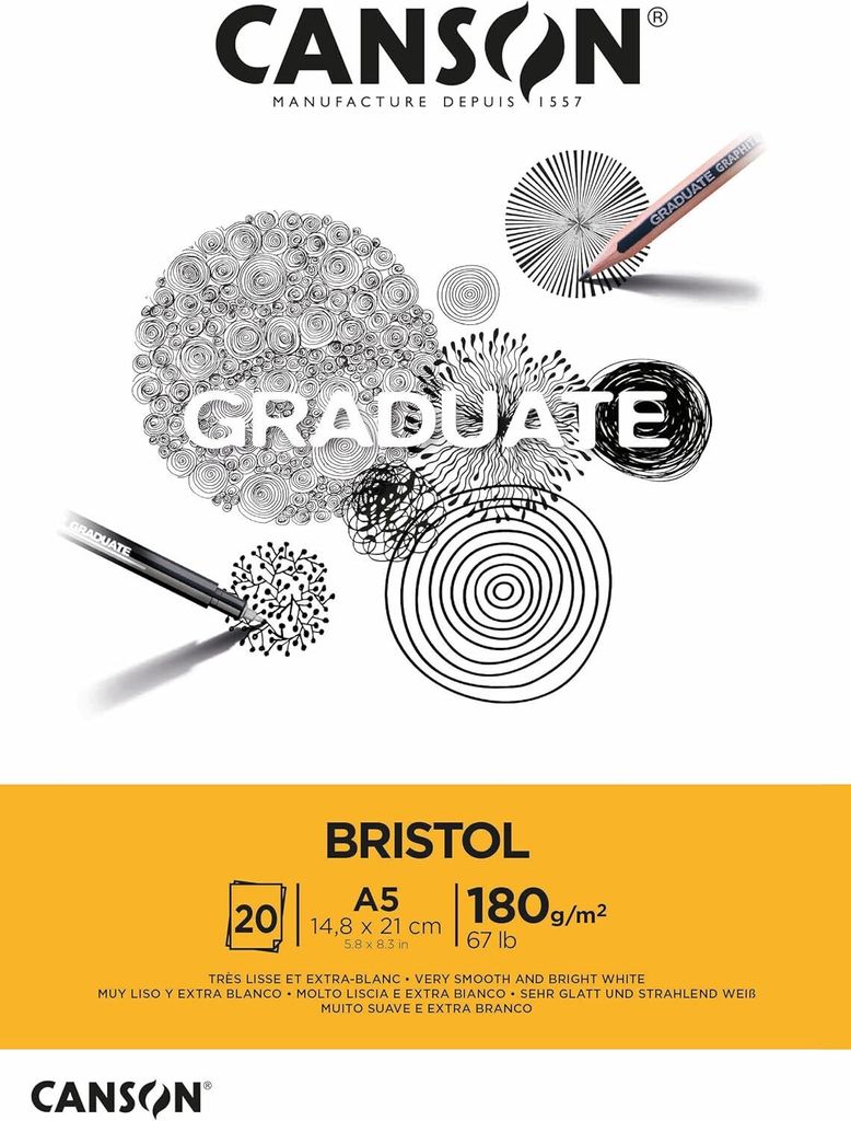 CANSONC400110382 Blocco di studio CANSON GRADUATE BRISTOL, Immagine del prodotto 