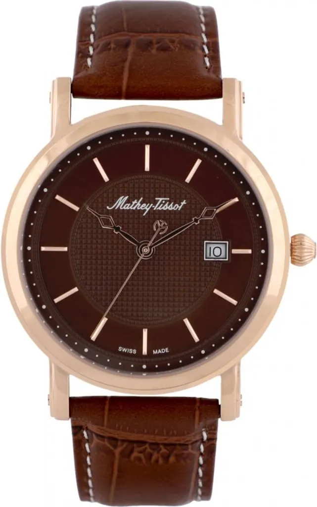 Montre Homme Mathey-Tissot HB611251PM Classique Brune en Cuir Véritable