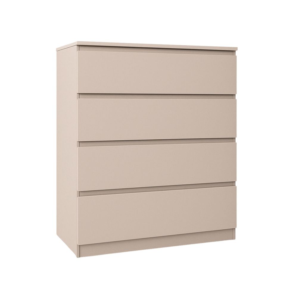 YUMEBLY Kommode mit 4 Schubladen | Schubladenschrank 80x97x40 cm | Für Schlafzimmer, Wohnzimmer, Kinderzimmer, Büro | Modern & geräumig | Kashmir