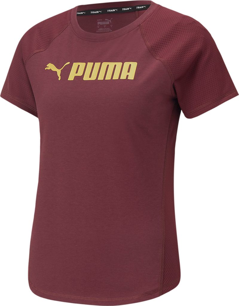 PUMA FIT Logo Trainingsshirt Damen aubergine XS
