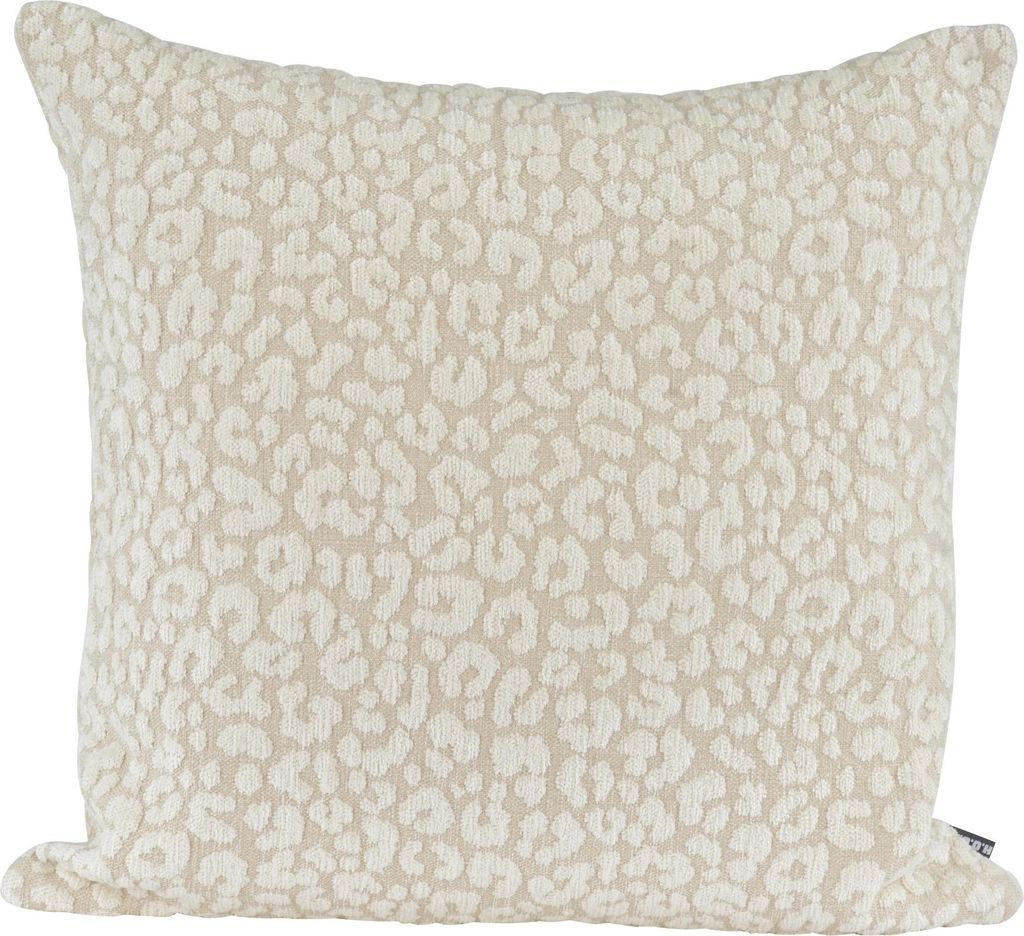 H.O.C.K. Tamaro Rückenkissen 60x60cm beige ecru Leo-Muster