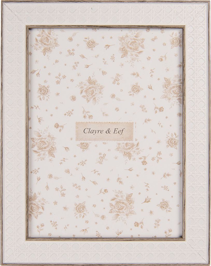 Clayre & Eef Bilderrahmen 13x18 cm Weiß MDF