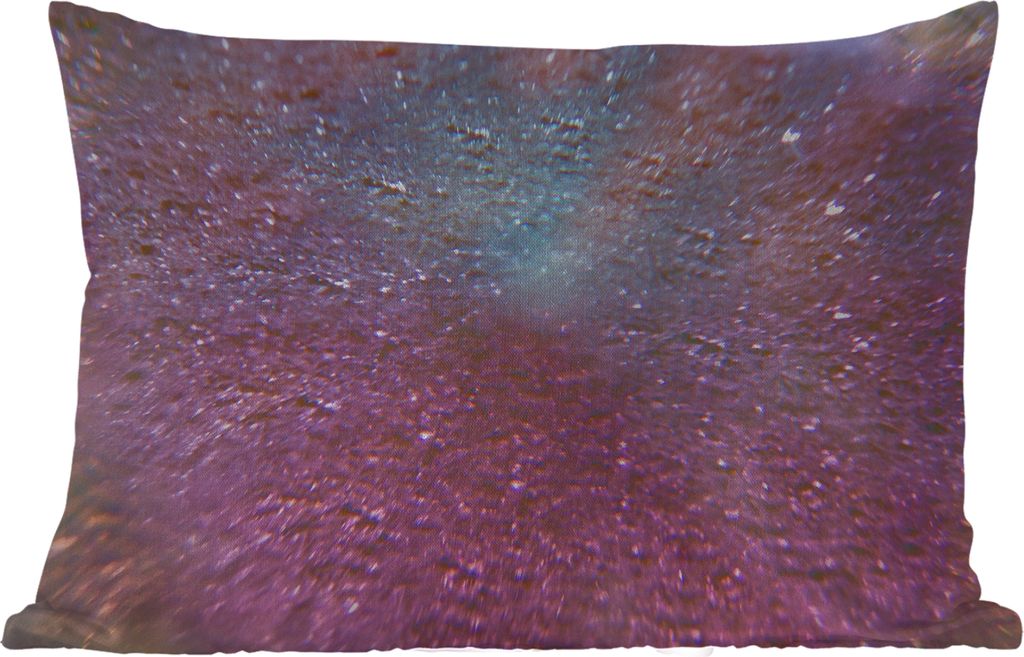 MuchoWow Outdoor Kissen - Rosa - Glitzer - Abstrakt - Design - Blau - 60x40 cm - Wetterfest - Lounge Kissen - Zierkissen - Kissen für Innenräume