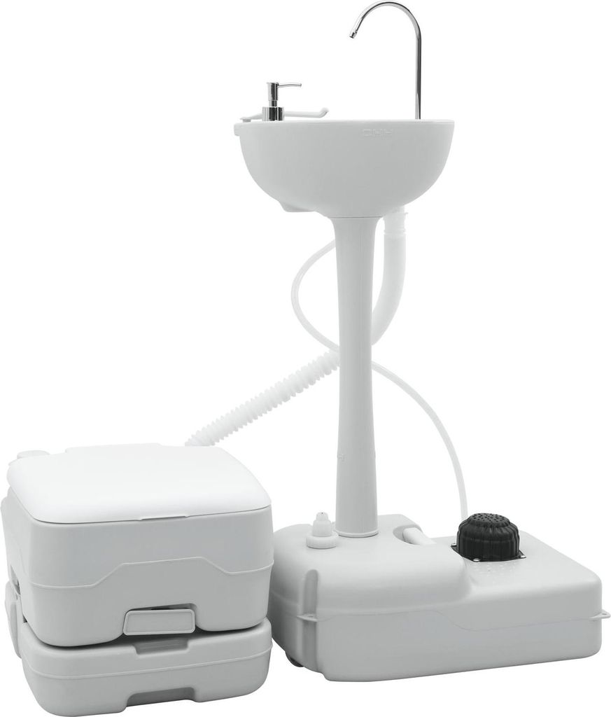 Möbel Campingtoilette Grauer Körper + Weiße Abdeckung + Cool Grey NA NA NA - Campingtoiletten-Zubehör 42001433