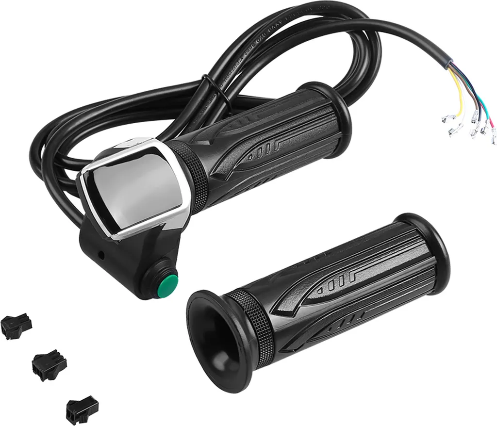 1 paio di manopole per manubrio con display LCD impermeabile per auto e scooter elettrici (36 V)