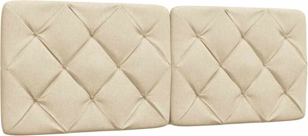 Kopfteil-Kissen Creme 140 cm Stoff