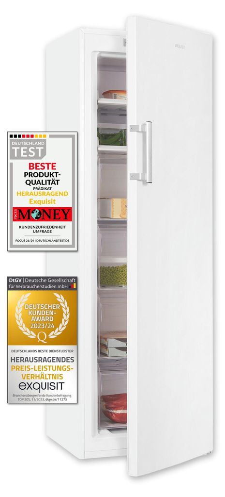 Exquisit Gefrierschrank GS271-NF-H-040E weiss | No Frost | Produktbild 