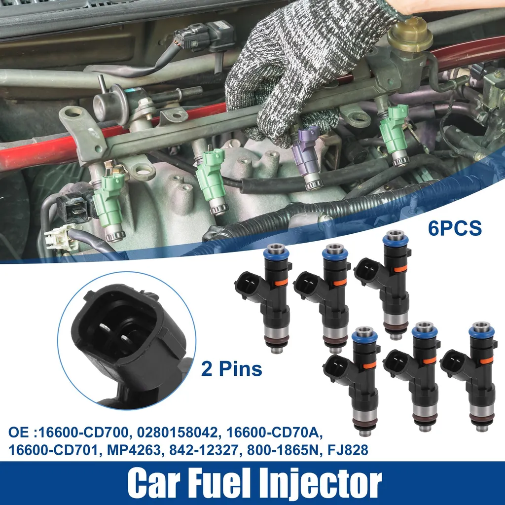 Buse d'Injection Essence Nissan 350Z 3.5L - Kit de 6 Injecteurs Noirs
