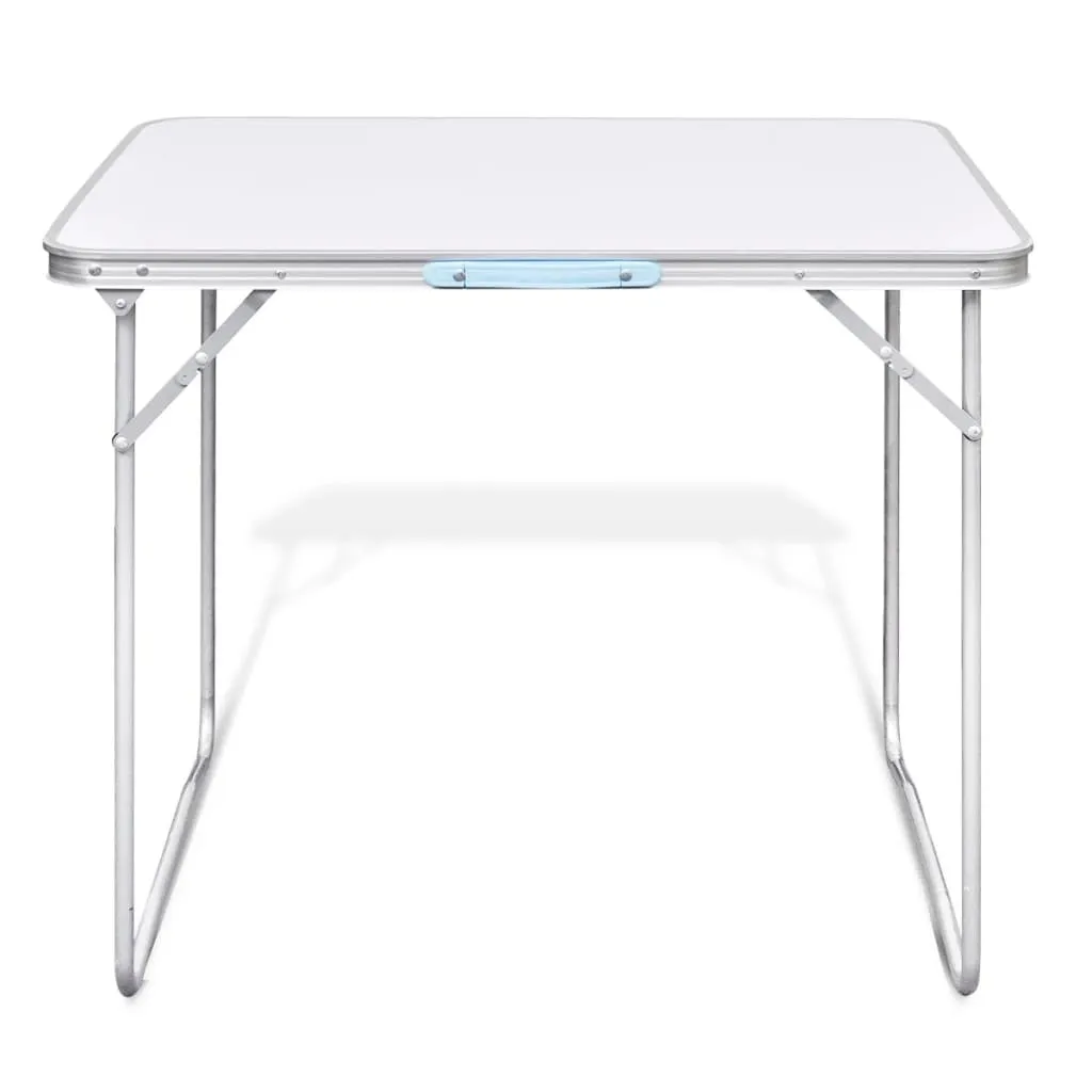Table d'appoint pliante 80 x 60 cm idéale pour balcon, camping et repas
