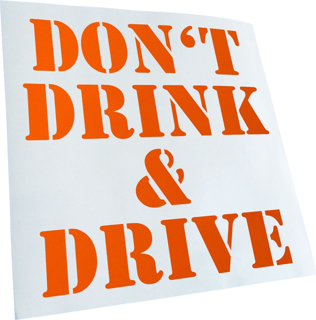 Kiwistar - Autoaufkleber - Dont Drink and Drive Heckscheibenaufkleber - Aufkleber für Auto Kfz Fahrrad, LKW, Truck Mofa