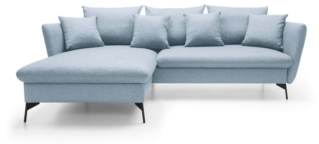 Masseno Ecksofa FERRO mit Schlaffunktion L-Form, Sofa mit Bettkasten, Wohnzimmersofa, Couch, Soffa, Bettsofa, Couchgarnitur- Blau, SOLID 73