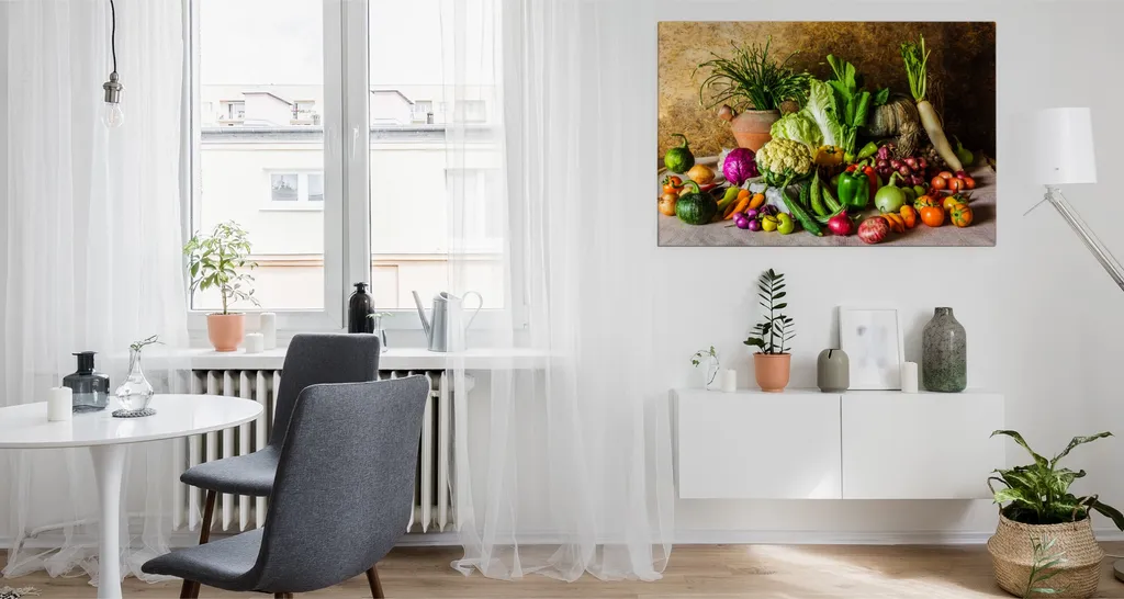 Carta da Parati Cucina XXL 100x70 cm Stampa Tela Frutta e Verdura - 2