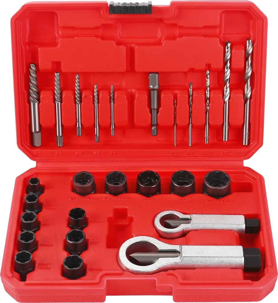 Kit Estrattori Professionali per Viti e Dadi - KRAFT&DELE 26 Pezzi
