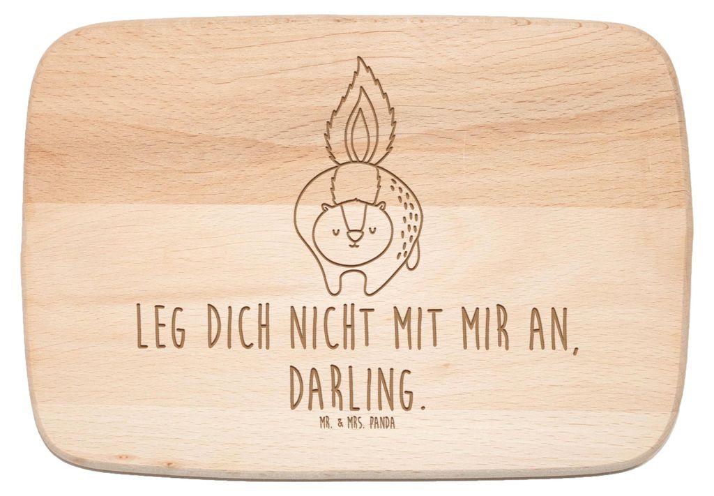 Mr. & Mrs. Panda Holzbrettchen Stinktier Angriff - Transparent - Geschenk, wütend, Schneidebrett, Holzbrett, küchenholzbrett, Skunk, Raubtier, Fr...