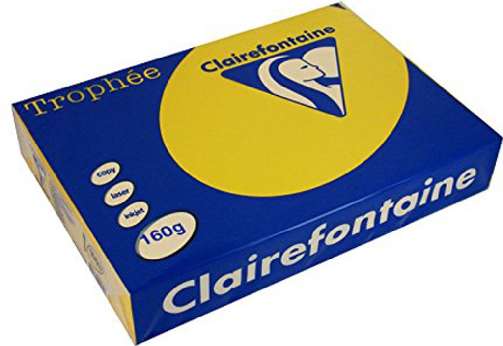 Clairalfa Multifunktionspapier Trophée A4 160 g/qm sonnenblumengelb 250 Blatt