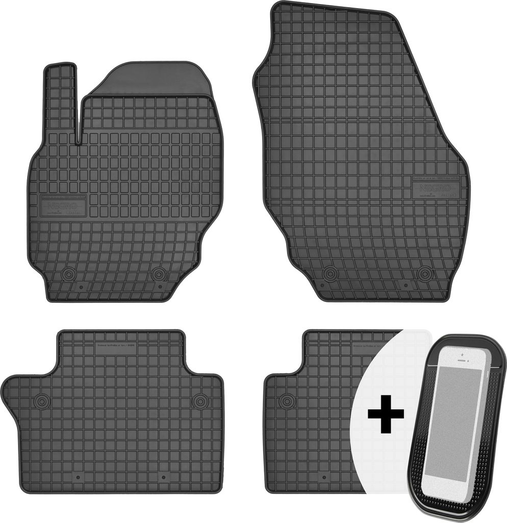 Gummimatten Auto Fußmatten Automatten Passgenau 4-teilig Set - passend für Volvo V60 V70 XC70 S60 S80 2006-2019