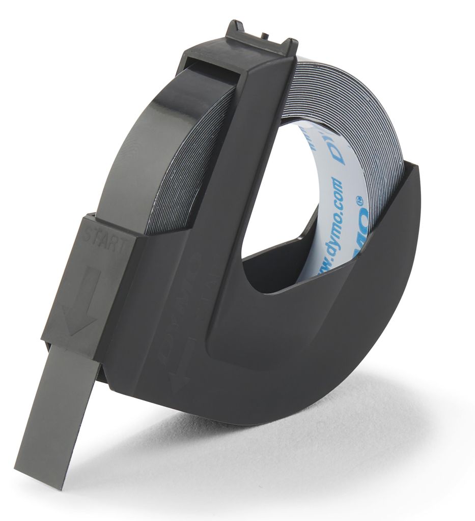 DYMO Original Prägeband | 3D weiß auf schwarz | 9 mm x 3 m Produktbild 