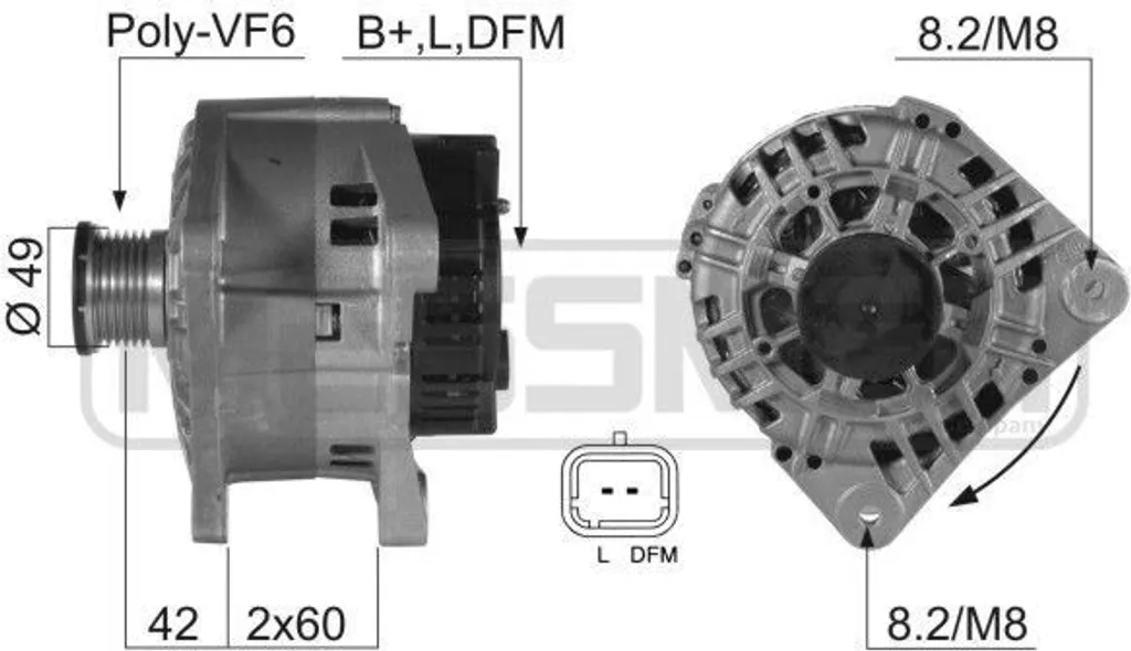 ERA Alternateur 210353A 12V 100A pour Vivaro Trafic Movano Avantime