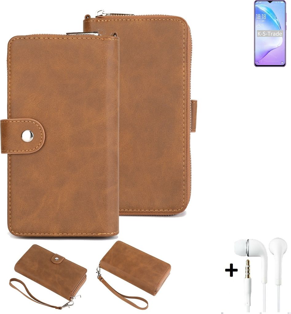 K-S-Trade 2in1 Handyhülle kompatibel mit Coolpad Cool 12A + Kopfhörer Schutzhülle & Portemonnee Schutzhülle Tasche Handytasche Case Etui